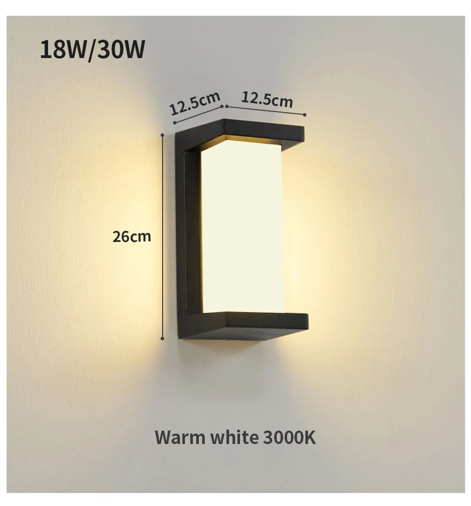 RAINFORCE IP65 LED Buitenwandlamp - buitenverlichting - sfeerbeeld