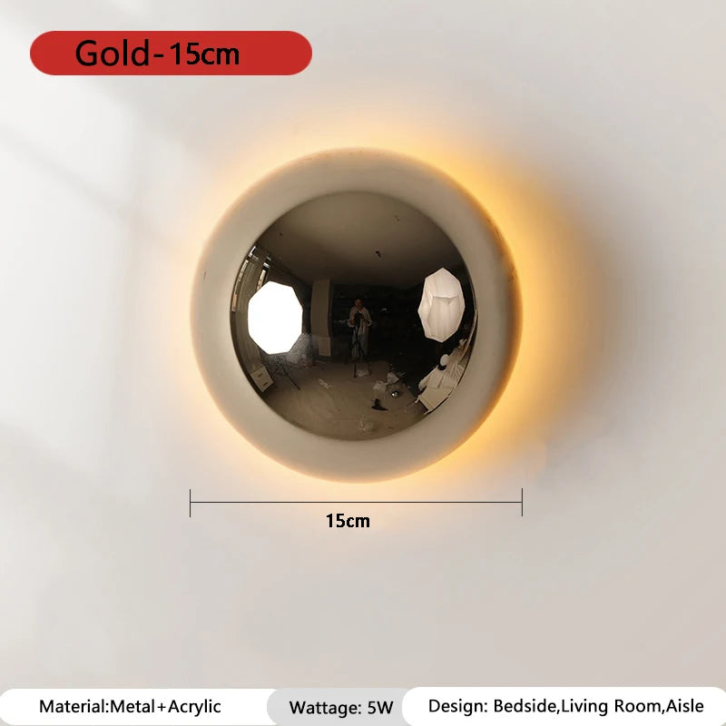 LumiBau Luxe Bauhaus Ronde Wandlamp - wandlamp