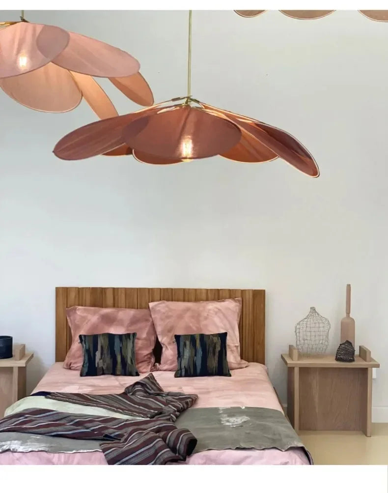 LumaFlora Petal Light – Stoffen Kunst Hanglamp met Kleurrijke Bloembladen - hanglampen - detail