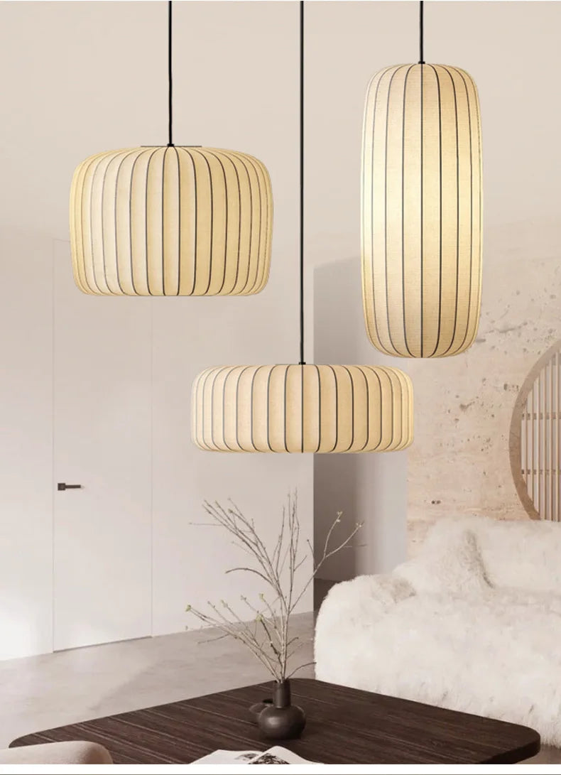 Modern Japanese Wabi Sabi Zijdehanglamp - plafondlampen - afmetingen