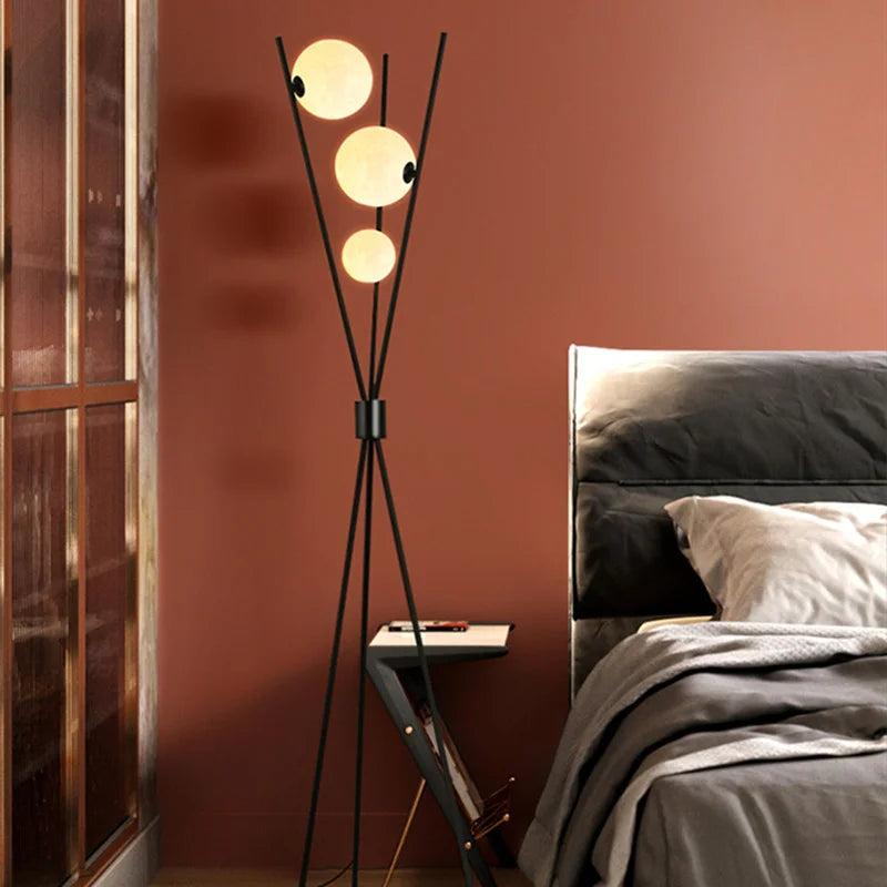 LunaGlow 3D Maan Vloerlamp – Elegante LED Tripod Lamp voor Woonkamer, Slaapkamer & Studieruimte - vloerlamp - gemonteerd