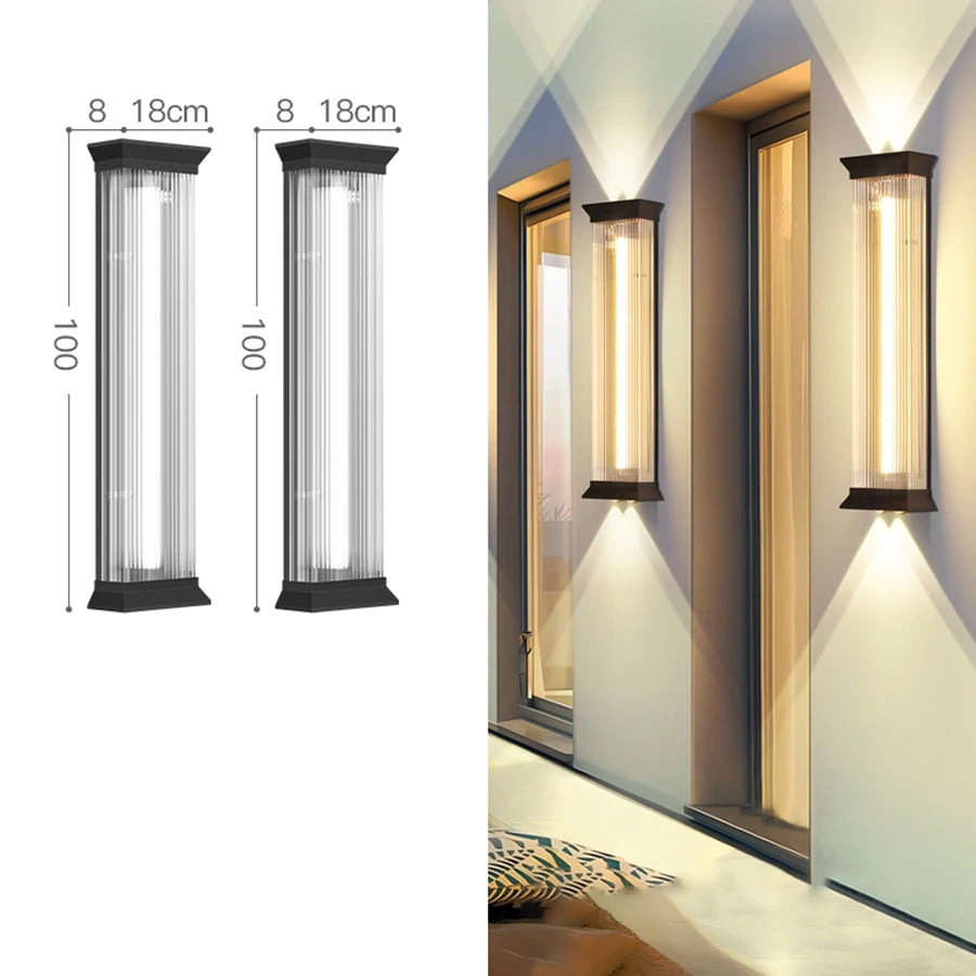 SteelLux LED Buitenlamp – Waterdichte RVS Wandlamp voor Tuin - buitenverlichting - close-up