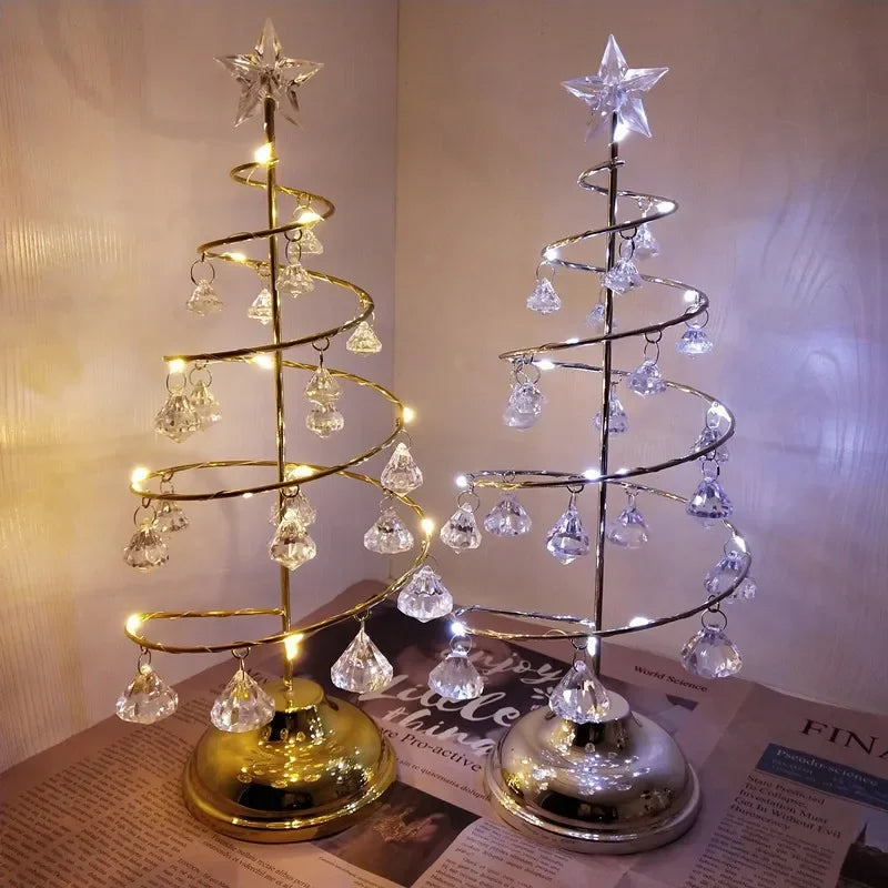 LumiSpiral Kristallen Kerstboom Tafellamp - tafellampen - gemonteerd