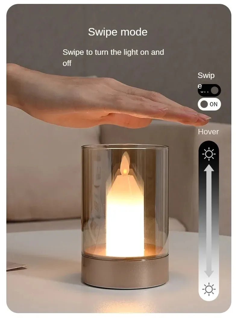 LUMAFLAME Touch LED Kaarslamp - tafellampen - detail