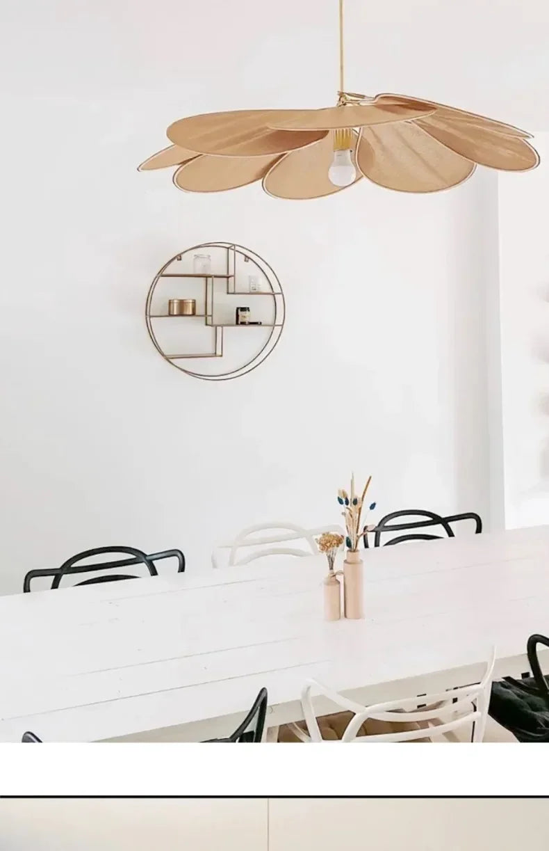 LumaFlora Petal Light – Stoffen Kunst Hanglamp met Kleurrijke Bloembladen - hanglampen - materiaaldetail