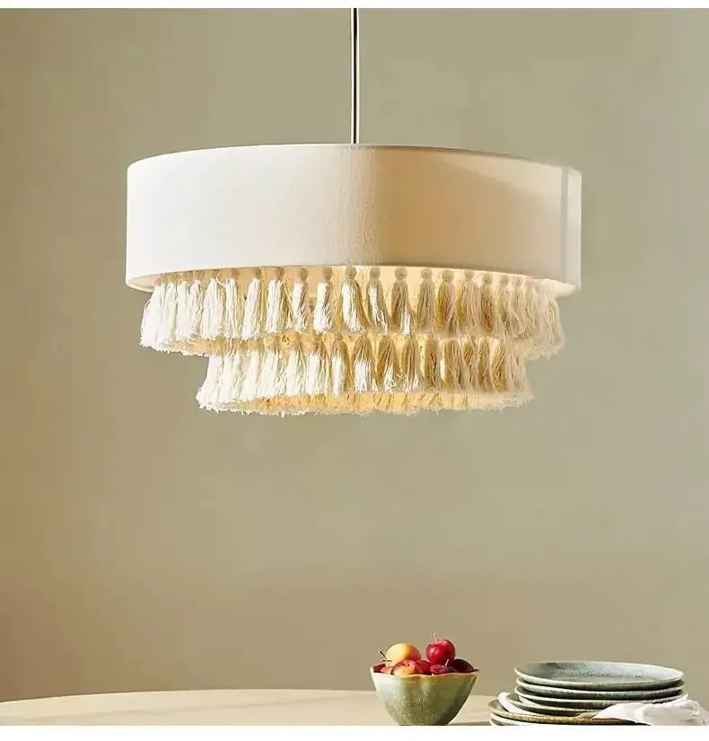 SabiGlow – Boheemse Wabi Sabi Stoffen Hanglamp - hanglampen - afmetingen