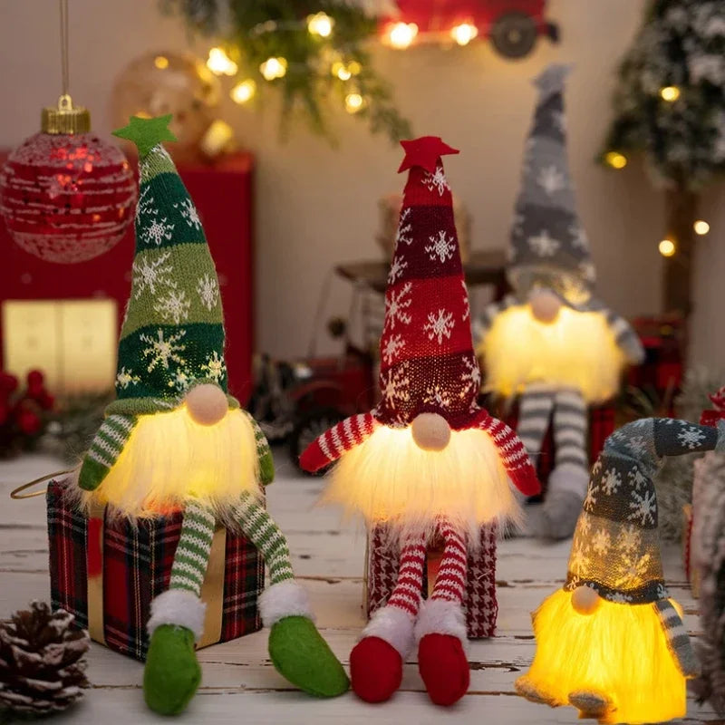 LUMIGNOME – LED Kerst Kabouter Zonder Gezicht - buitenverlichting - sfeerbeeld