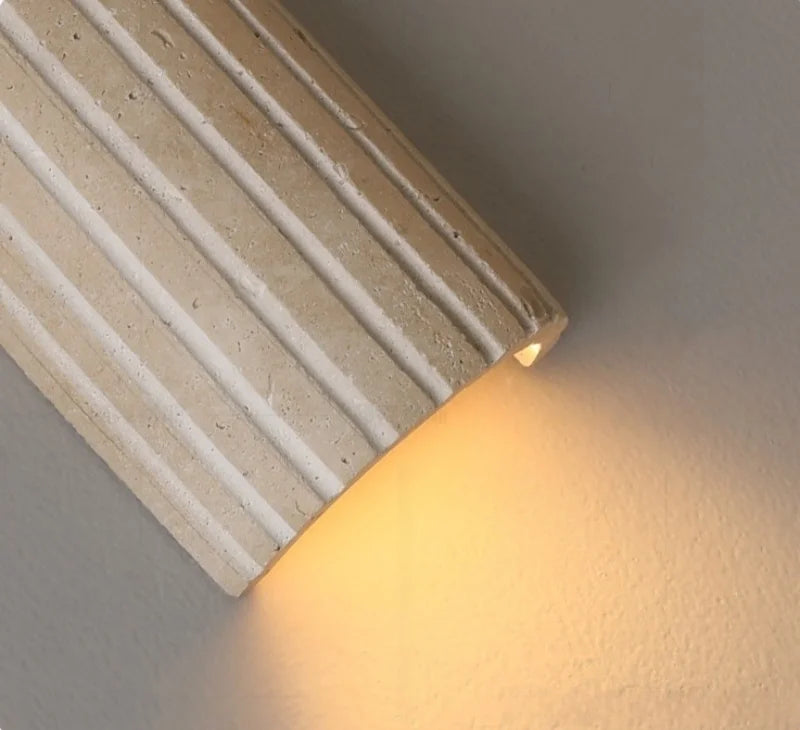 TerraLume Wabi-Sabi Travertin LED Wandlamp - wandlamp - afmetingen