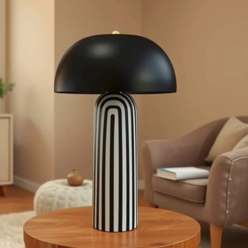 AuréLuma Japandi Wasabi Ceramic Table Lamp