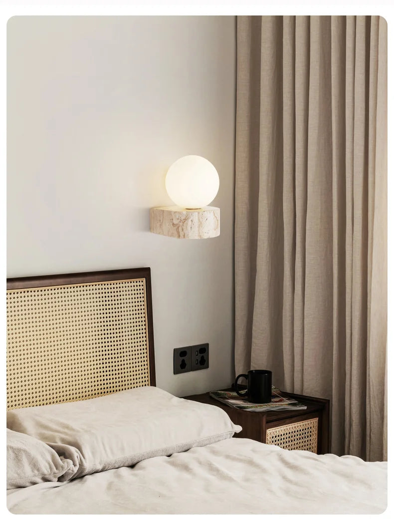 HikariStone Moderne LED Wandlamp van Glas – Japanse Retro Warmte voor Stijlvolle Interieurs - wandlamp - verlicht