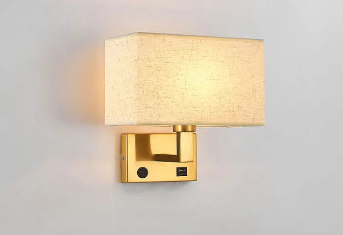 Moderne Wandlamp met Stoffen Kap - wandlampen - sfeerbeeld