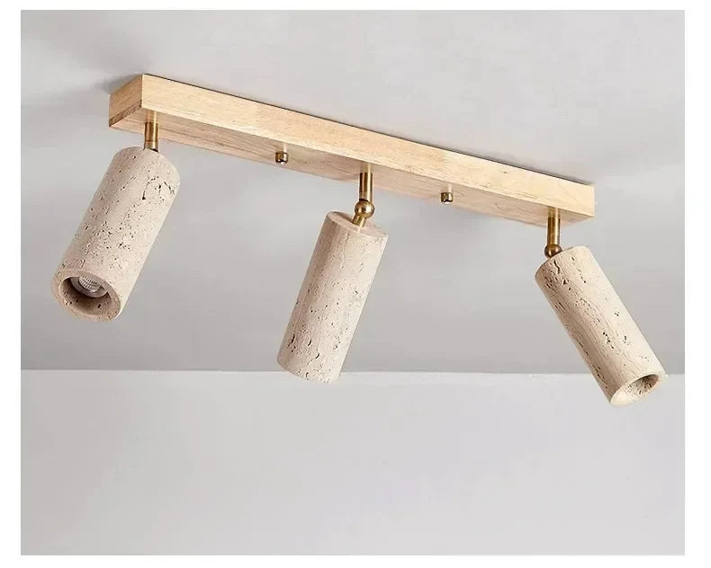 Travertin Plafondlamp - plafondlamp - verlicht