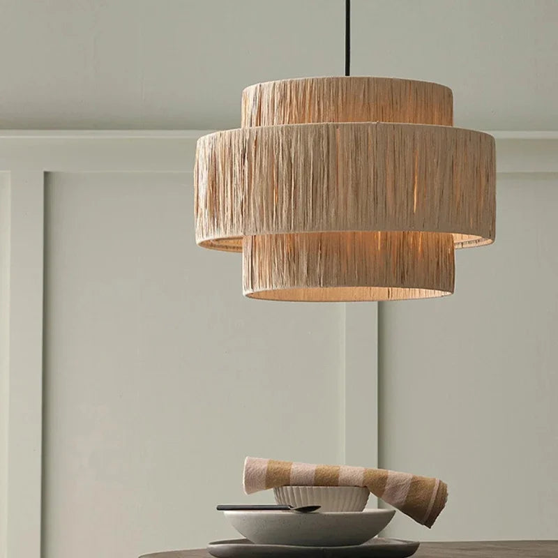 ZENLUMI Japanse Rieten Hanglamp - hanglampen - sfeerbeeld