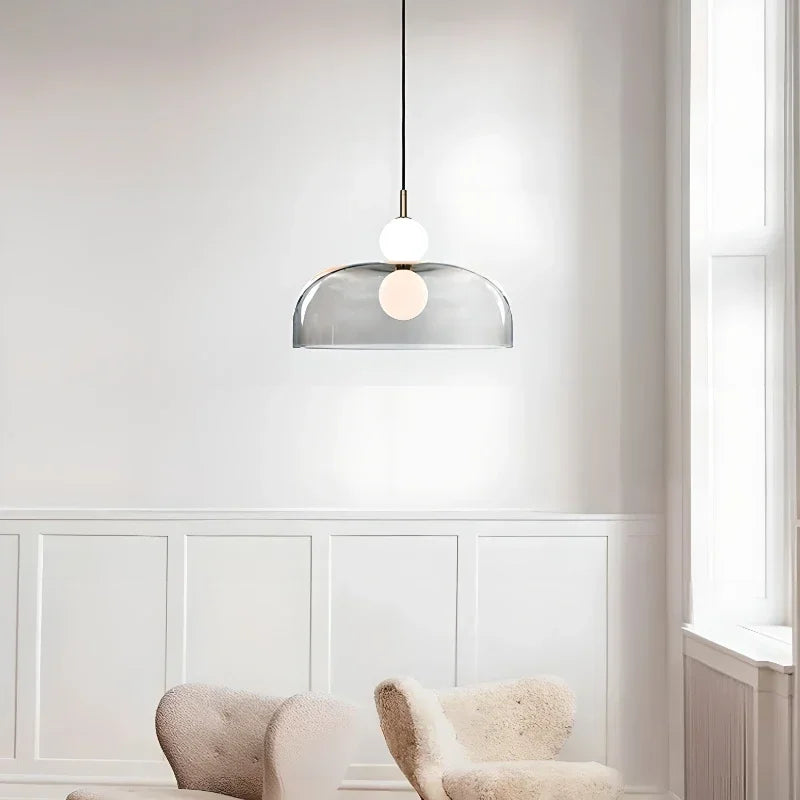 NordLume DuoSphere – Scandinavische Dubbele Glazen Hanglamp - hanglampen - detail