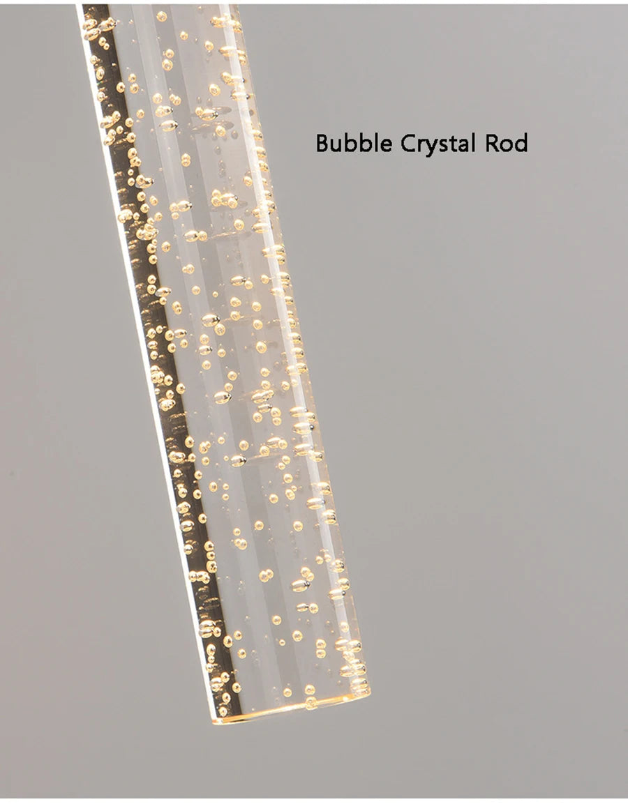 LumiGlas – Luxe LED Wandlamp met Kristal Bubbelstaaf - wandlamp - afmetingen
