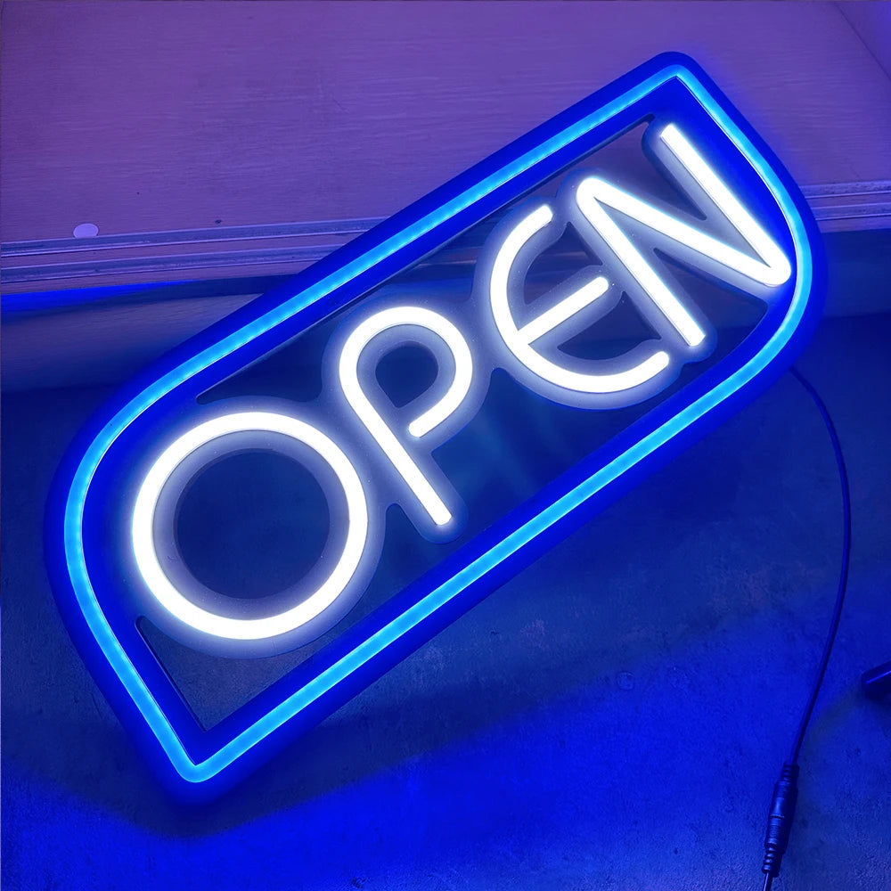 BrightGlow Pro Neon OPEN Bord - wandlamp - verlicht