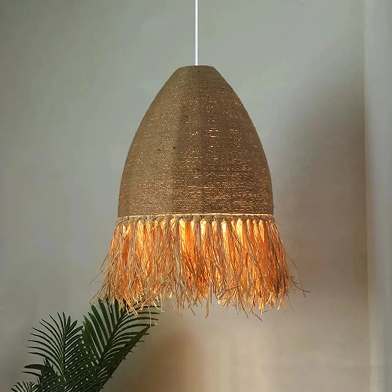 Handgeweven Rotan Hanglamp - hanglampen - sfeerbeeld