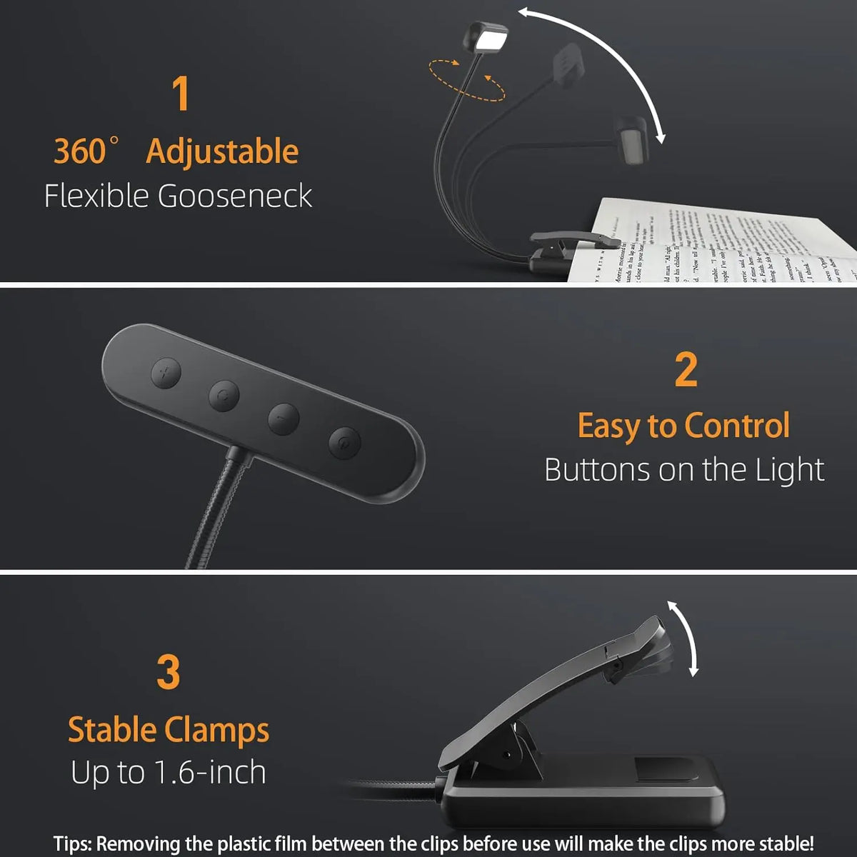 GlowRead LED Boeklamp - accessoires - in de kamer