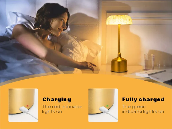 LumiVintage 3000 – Retro LED Tafellamp met Touchbediening en 3000mAh Oplaadbare Batterij - tafellampen - detail