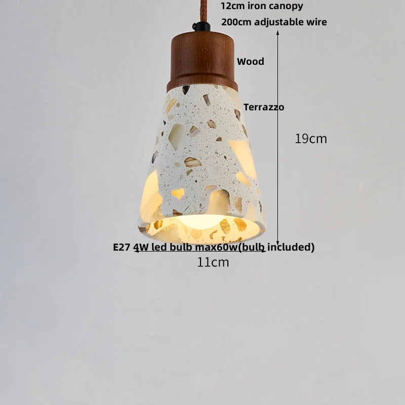 TerraLume LED Hanglamp – Moderne Terrazzo & Koper Designlamp - hanglampen - gemonteerd