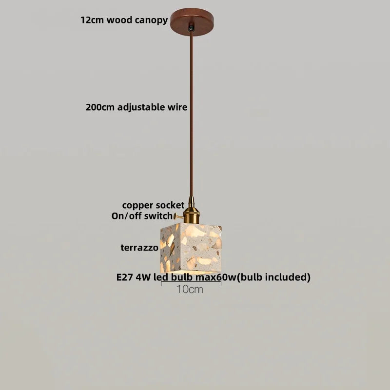 TerraLume LED Hanglamp – Moderne Terrazzo & Koper Designlamp - hanglampen