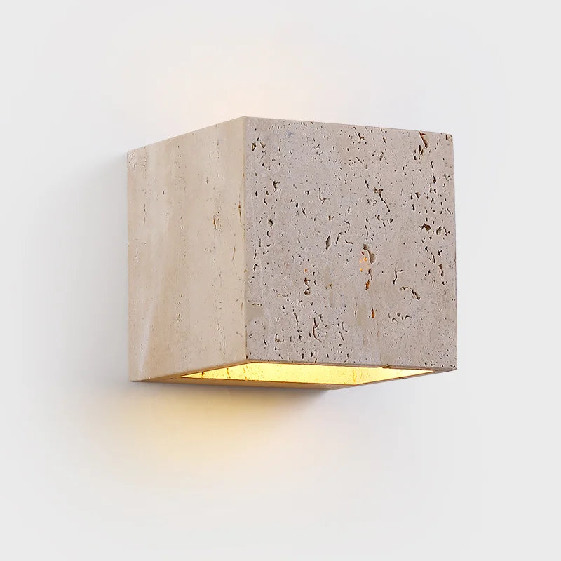 StoneBloc Outdoor Wall Lamp – Natural Stone Look Wall Lamp for Garden, Hallway & Bathroom