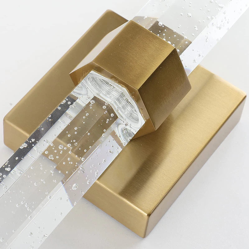 AuroraLux Bubble Wandlamp – Luxe Gouden LED - wandlamp - close-up