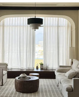 Boho Green Fabric Hanging Lamp