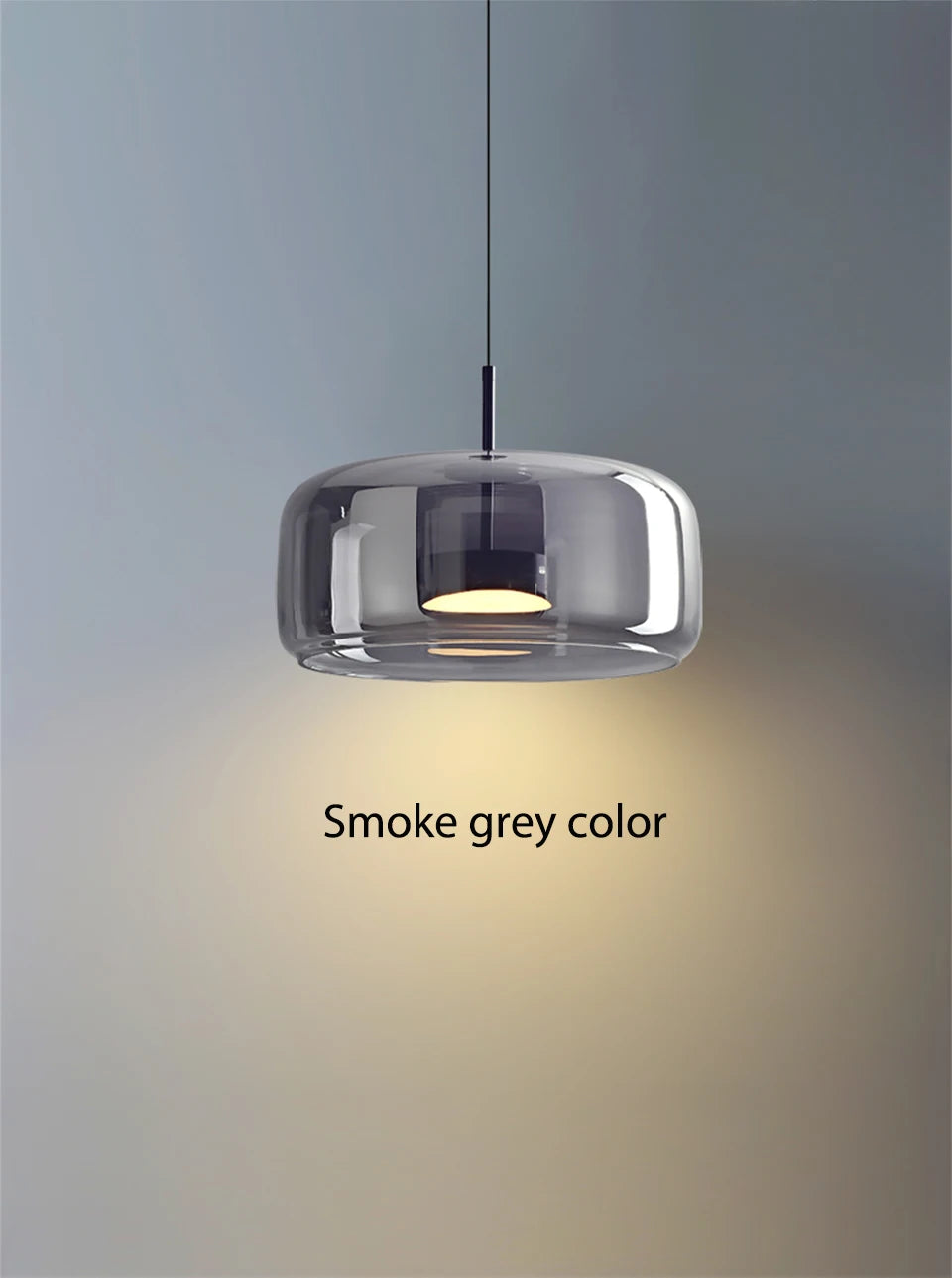 LumiGlow – Elegante Glassteen Hanglamp met LED-verlichting - hanglampen - sfeerbeeld