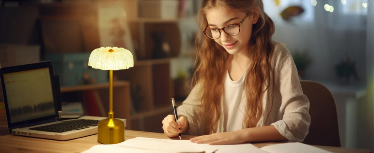 LumiVintage 3000 – Retro LED Tafellamp met Touchbediening en 3000mAh Oplaadbare Batterij - tafellampen - sfeerbeeld