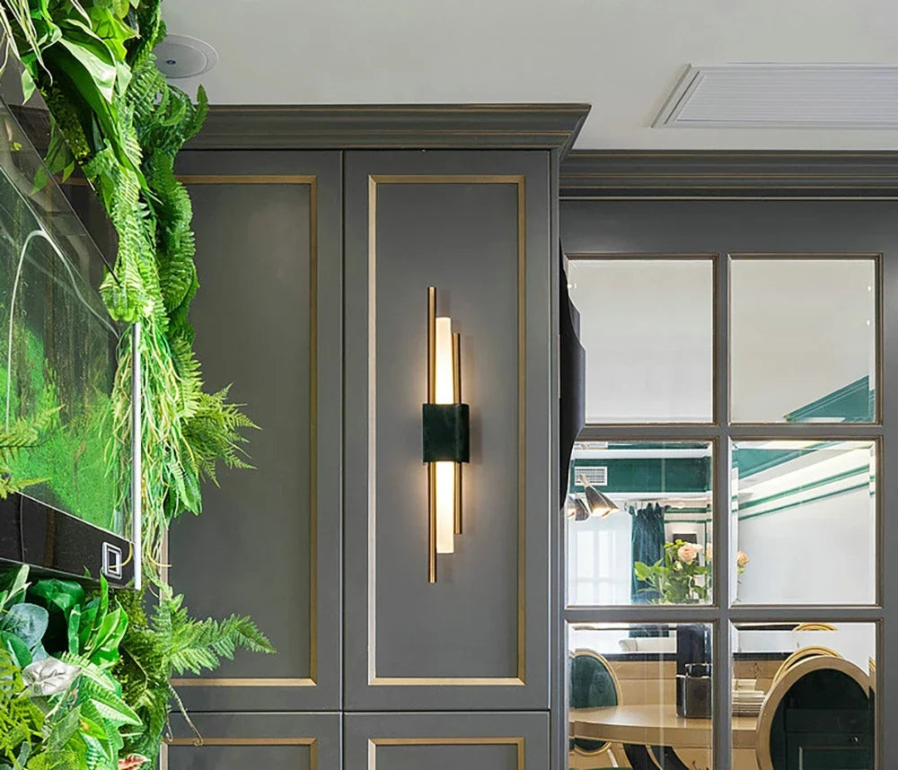 Modern Luxe Marmeren LED Wandlamp - wandlamp - close-up