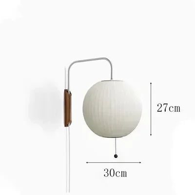SakuraSilk – Japanse Handgeweven Zijde Wandlamp - wandlamp & tafellamp - afmetingen