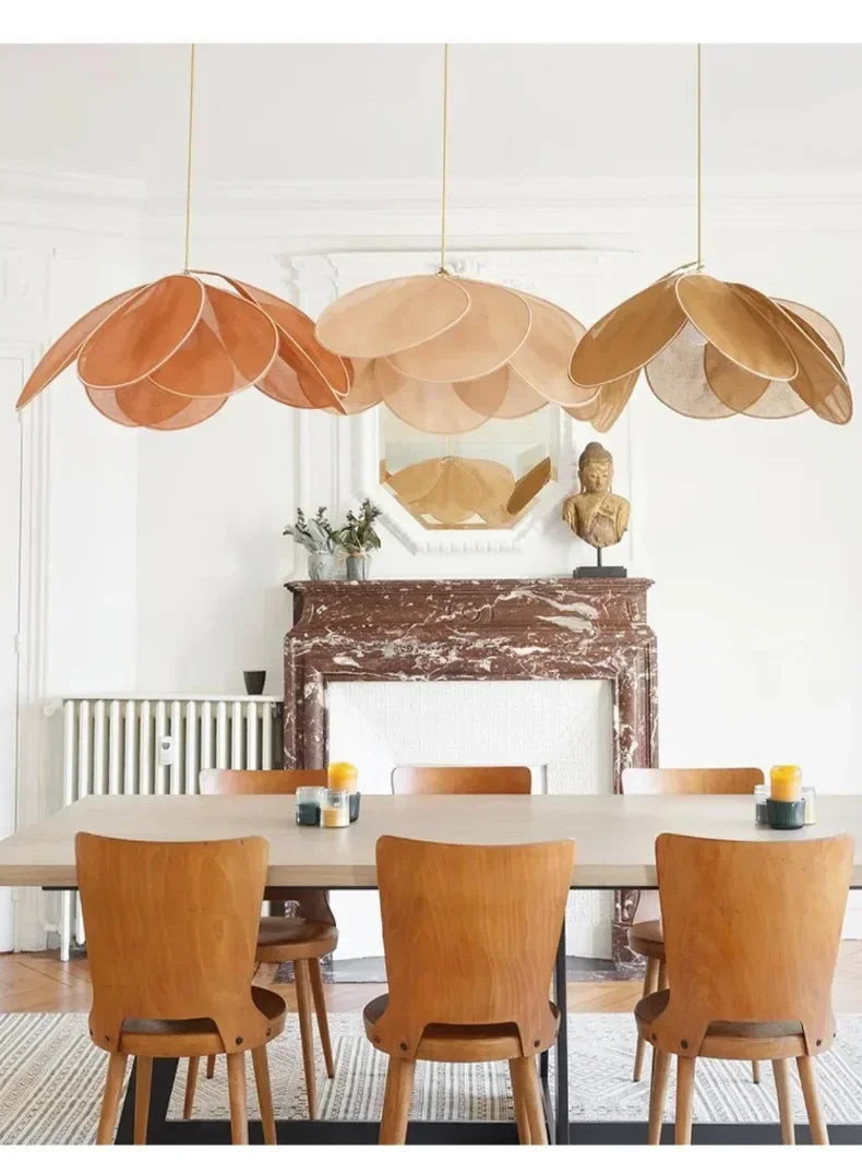 LumaFlora Petal Light – Stoffen Kunst Hanglamp met Kleurrijke Bloembladen - hanglampen - gemonteerd