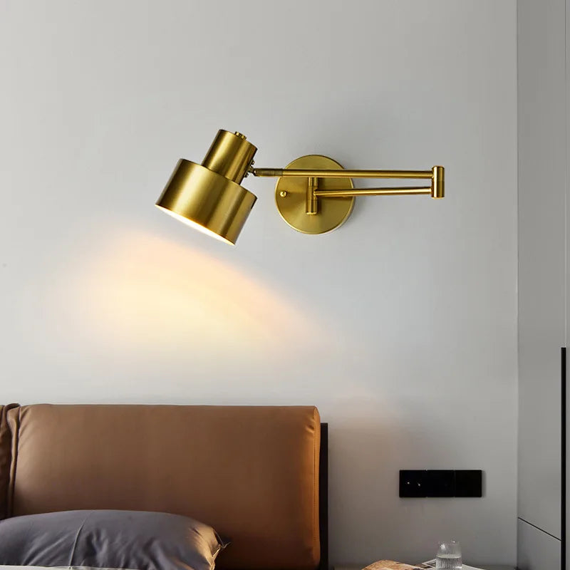 LUXARM Verstelbare Wandlamp met Lange Arm - wandlamp - zijaanzicht