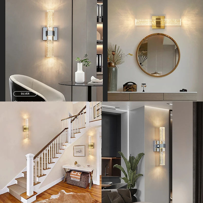 AuroraLux Bubble Wandlamp – Luxe Gouden LED - wandlamp - zijaanzicht