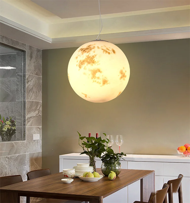 LunaNord – Scandinavische Volle Maan Hanglamp - hanglampen - detail