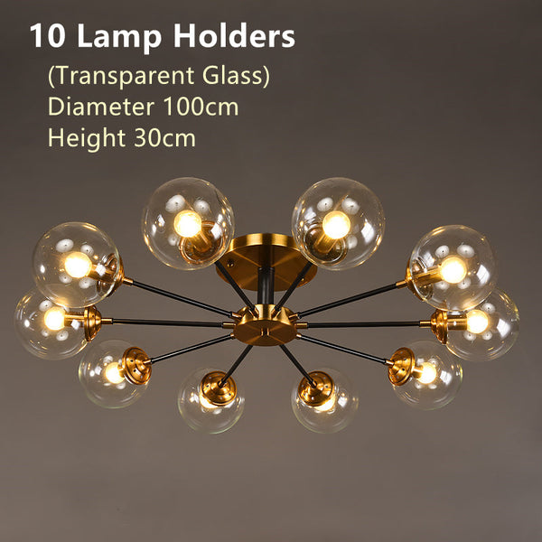Rotor Koperen Plafondlamp Voor In De Woonkamer - plafondlamp - sfeerbeeld