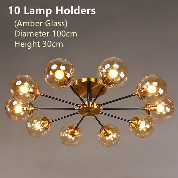 Rotor Koperen Plafondlamp Voor In De Woonkamer - plafondlamp - detail