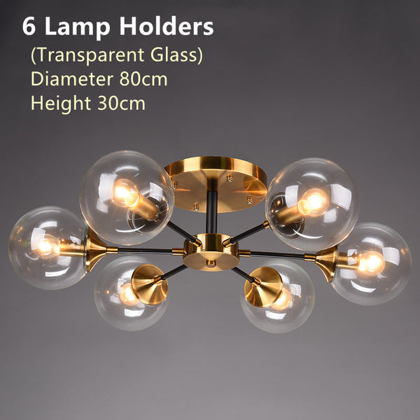 Rotor Koperen Plafondlamp Voor In De Woonkamer - plafondlamp - close-up