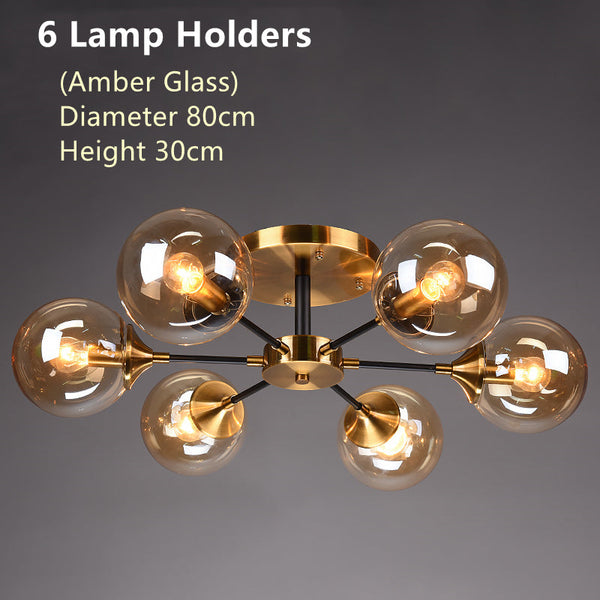 Rotor Koperen Plafondlamp Voor In De Woonkamer - plafondlamp - afmetingen