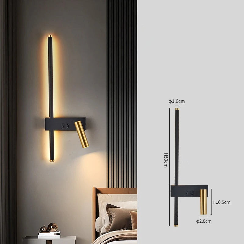 AuroraLuma Nordic Dual LED Wall Lamp