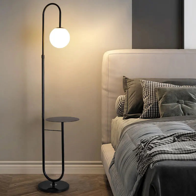 Nordic Luxe Vloerlamp met Marmeren Bijzettafel - vloerlamp - afmetingen