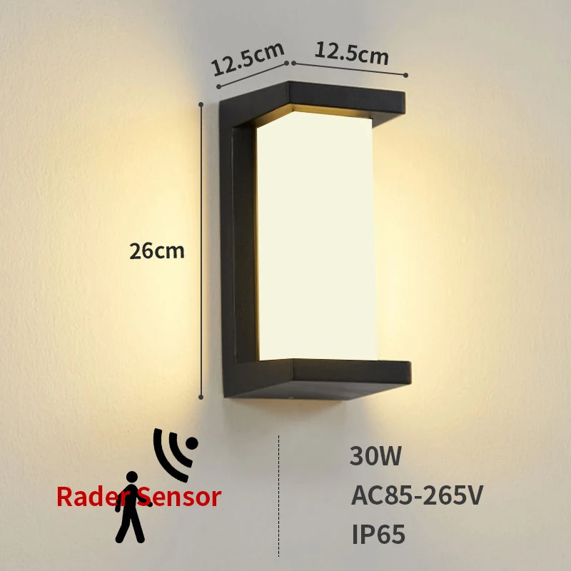 RAINFORCE IP65 LED Buitenwandlamp - buitenverlichting - zijaanzicht