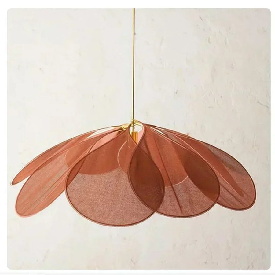 LumaFlora Petal Light – Fabric Art Pendant Lamp with Colorful Petals