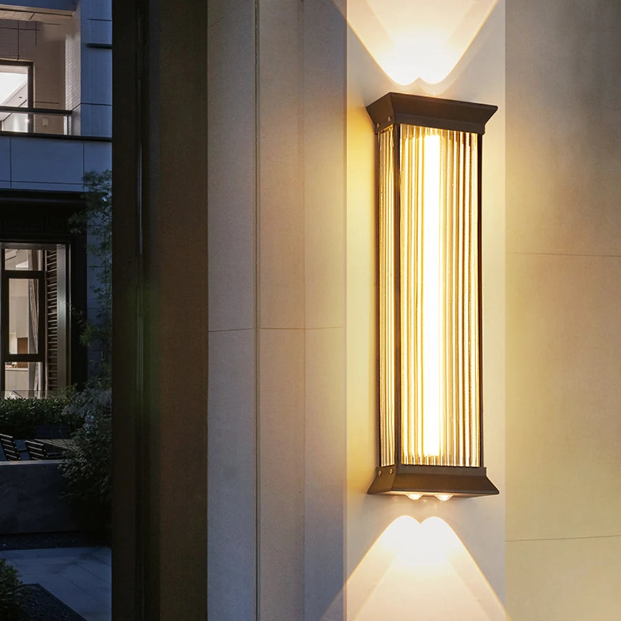 SteelLux LED Buitenlamp – Waterdichte RVS Wandlamp voor Tuin - buitenverlichting - zijaanzicht