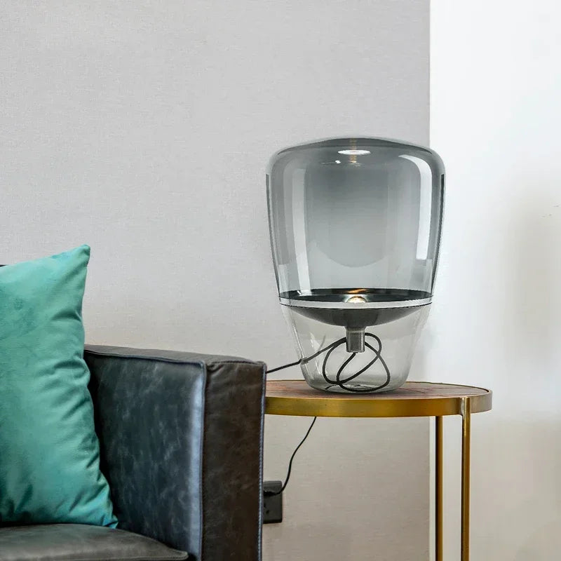 AuroraGlow – Scandinavian Designer Glass Table Lamp LED