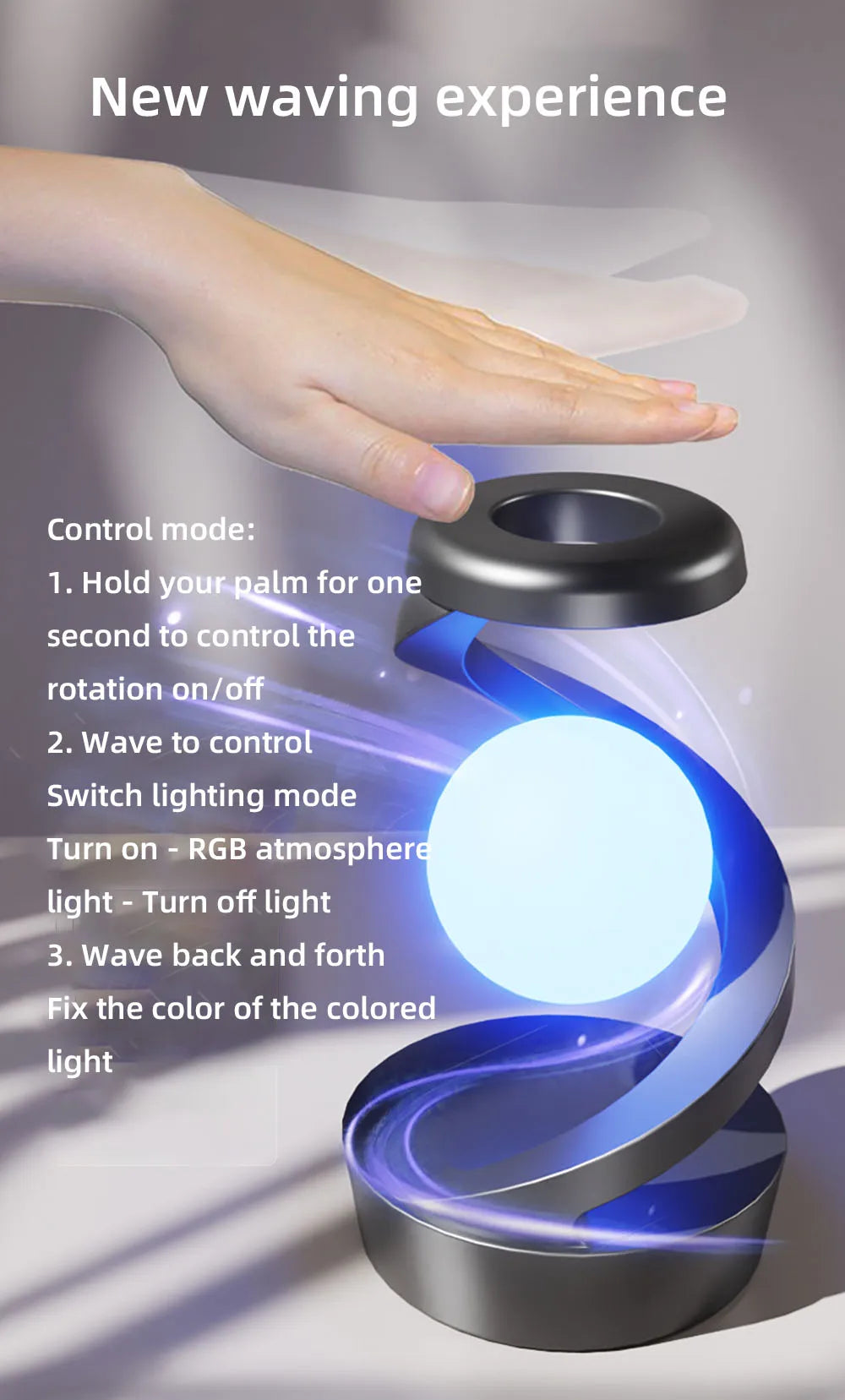 LunarGlow Pro RGB Touch Sfeerlamp - tafellampen - gemonteerd