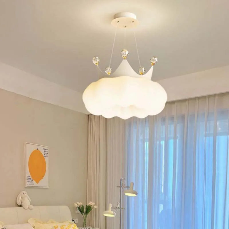 PrincessLume – Franse Kroonlamp met Crèmekleurige Windstijl - hanglampen - sfeerbeeld