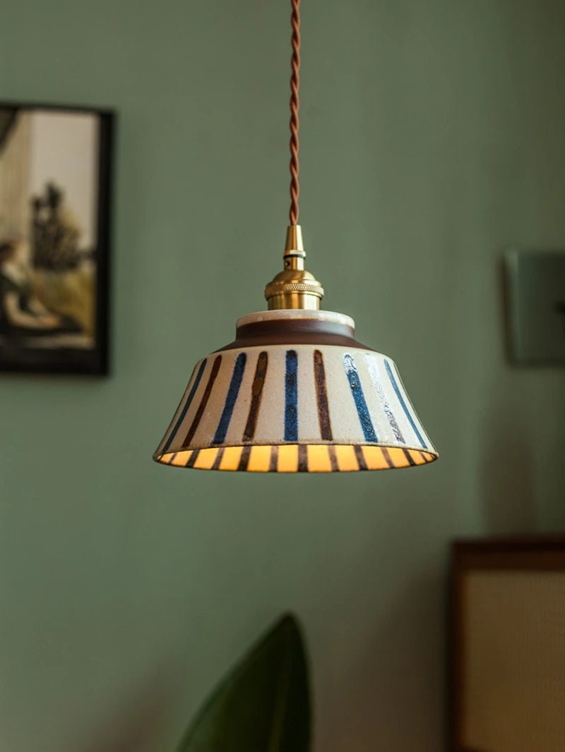 AuroraVerde Donkergroene Keramische Hanglamp - hanglampen - close-up