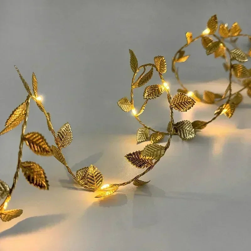 AureaLeaf Gouden kerstverlichting - buitenverlichting - gemonteerd